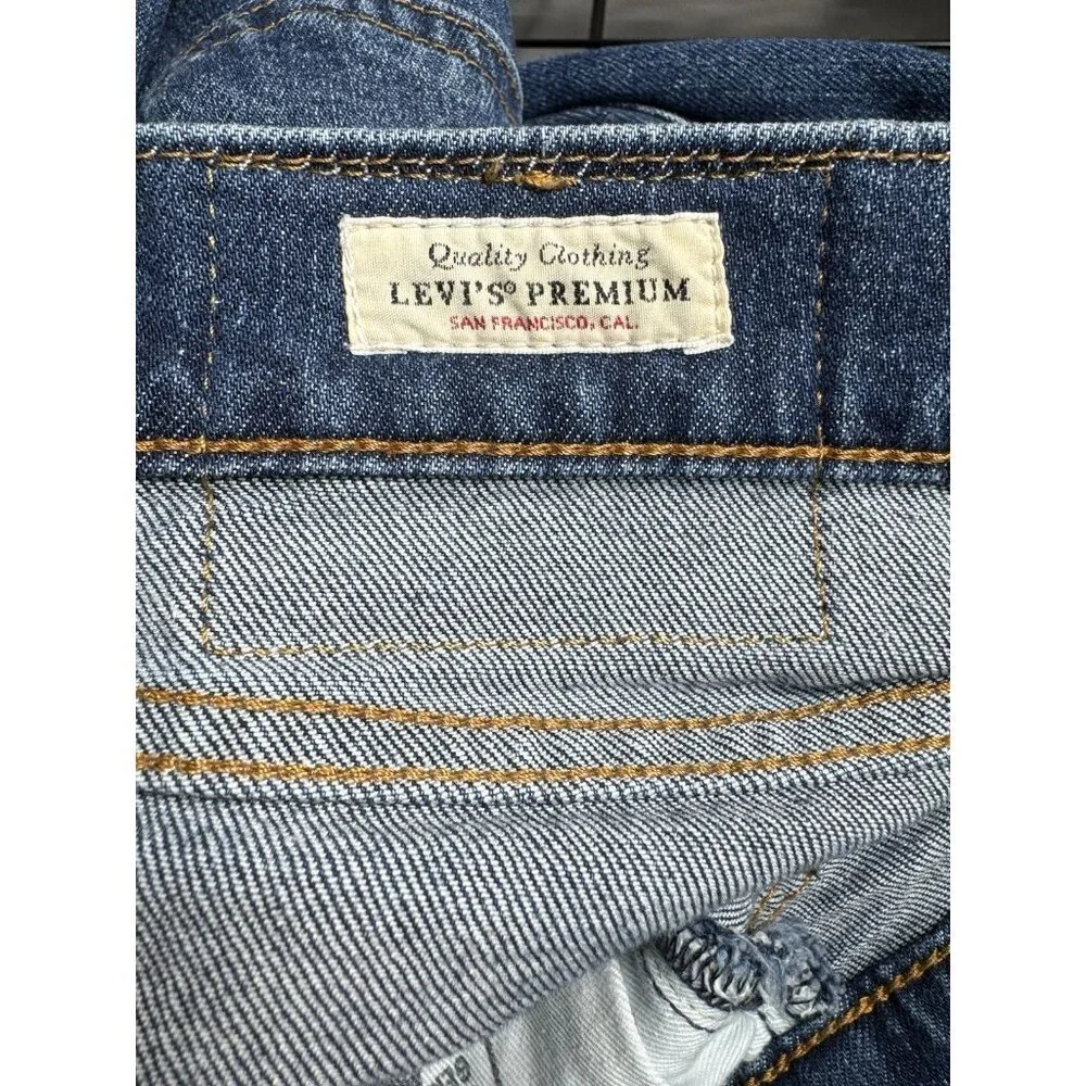 Levis 511 Slim Straight Leg Jeans Men’s 34x32 Blue Premium Denim Big E